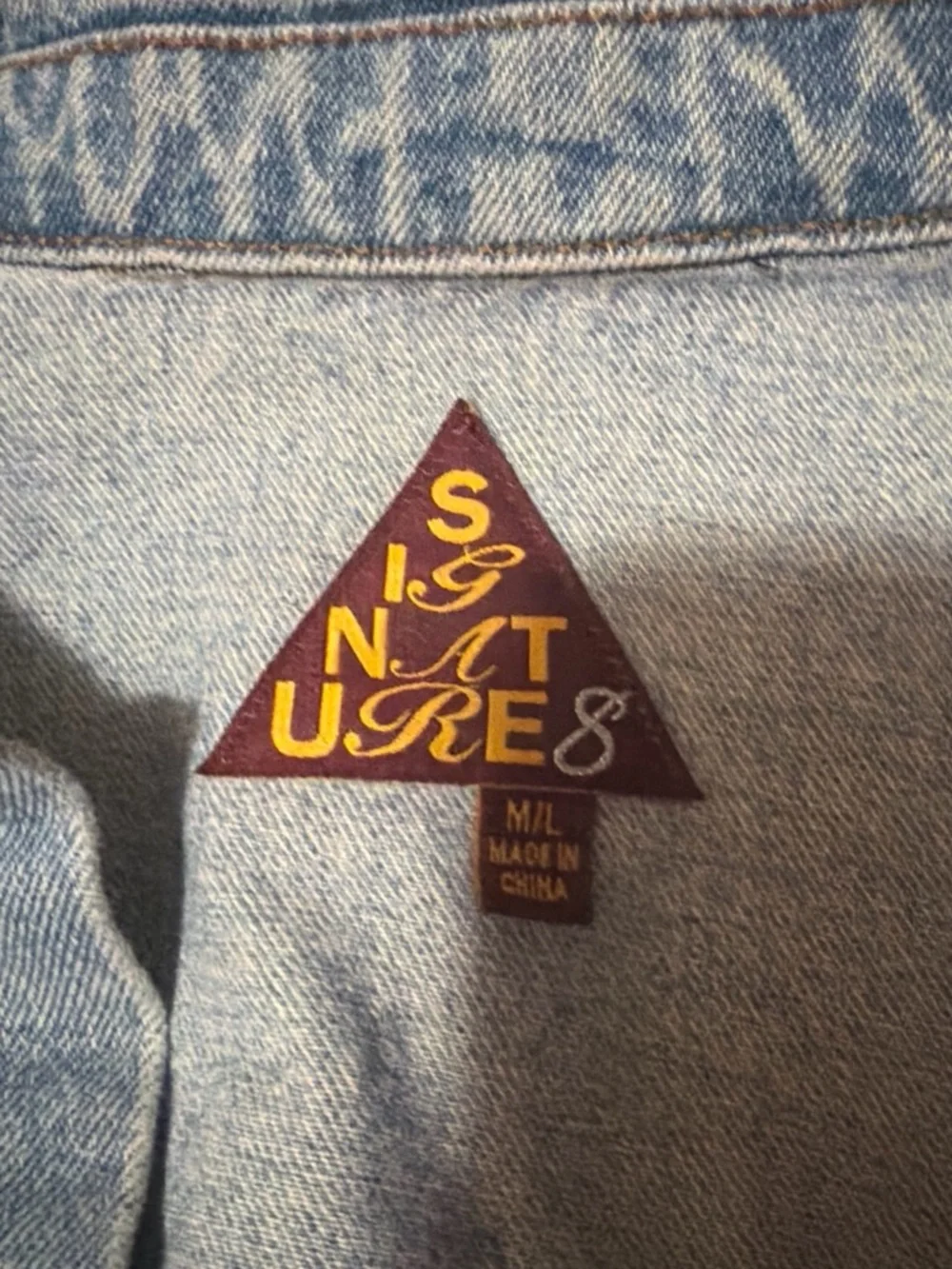 Signature8 Distressed Light Blue Cropped Denim Jacket